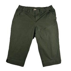 Duluth Trading Capri Pants Size‎ 16 Green Utility Gardening Hiking Outdoor